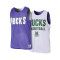 Top Mitchell & Ness Réversible Mesh Practice Tank Vintage Milwaukee Bucks