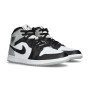 Air Jordan 1 Mid-White-Black-Lt Smoke Grey