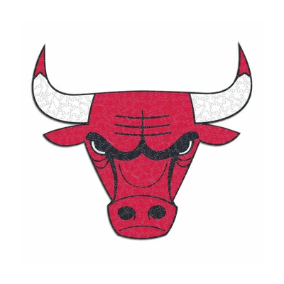 Puzzle en Bois Chicago Bulls Logo Taille S (150 Pieces)