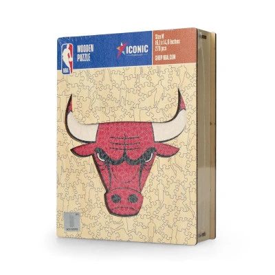 Puzzle en Bois Chicago Bulls Logo Taille M (270 Pieces)