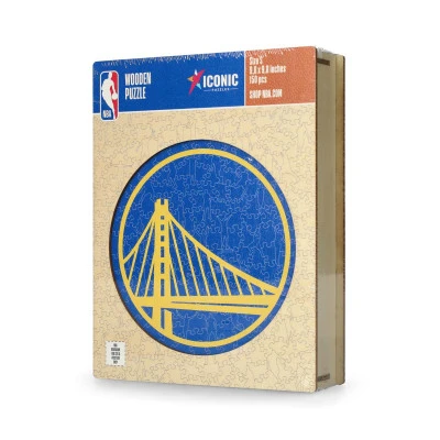 Puzzle en Bois Golden State Warriors Logo Taille S (150 Pieces)