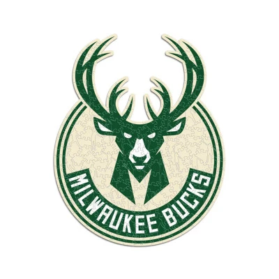 Puzzle en Bois Milwaukee Bucks Logo Taille S (150 Pieces)