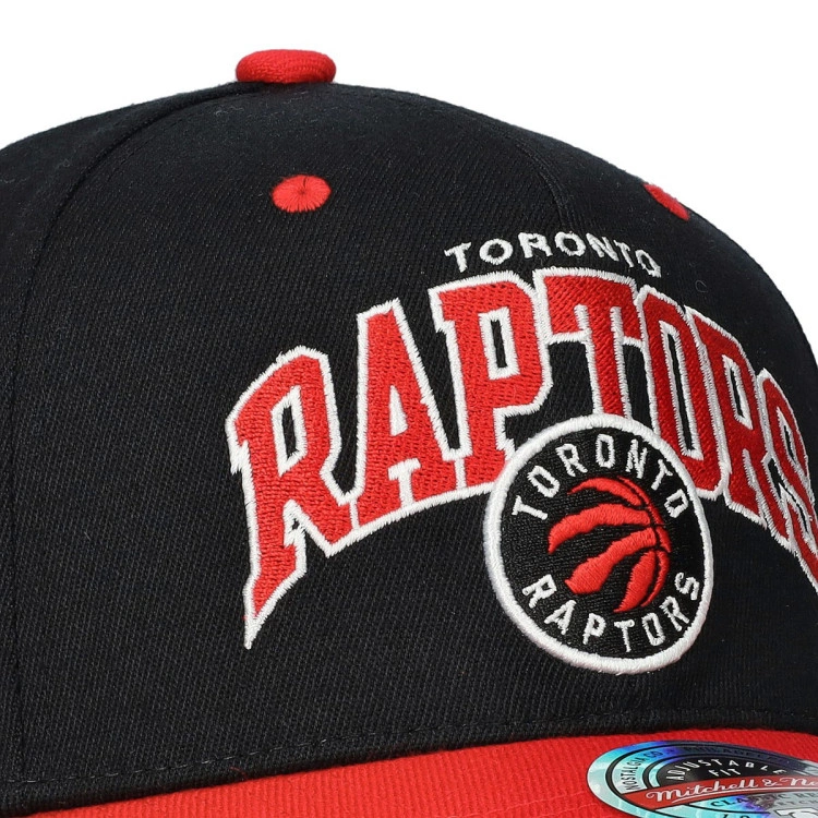 gorra-mitchell-ness-toronto-raptors-team-arch-classic-red-negro-3